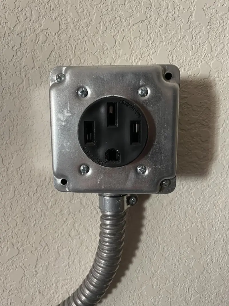 NEMA 14-50 outlet installed for Electrical Panel Upgrade in Fort Myers Beach